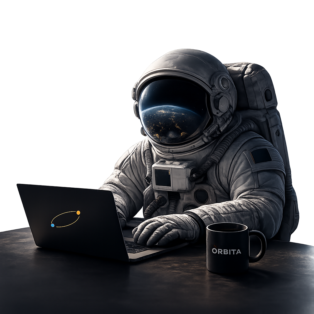 Astronauta trabajando